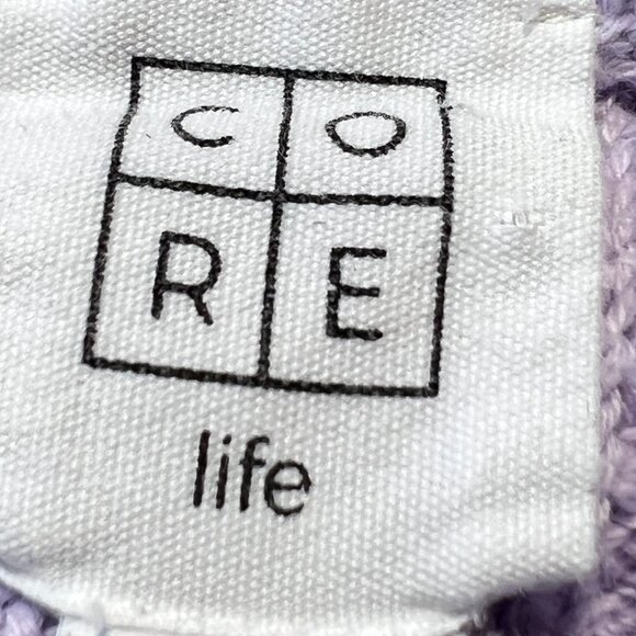 CORE life Size M Cozy Lilac Knit Sweater Coastal Grandma Vibes 100% Cotton - Picture 4 of 9
